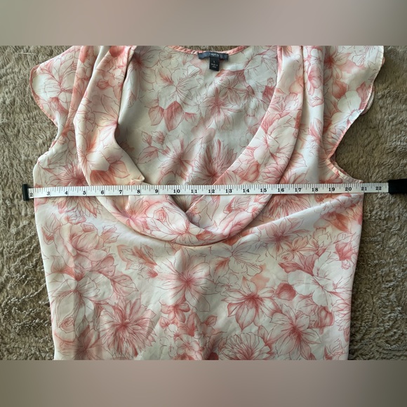Apt 9 Cowl Neck Ruffle Short Sleeve Blouse Women’s Size L Pink - Picture 7 of 9